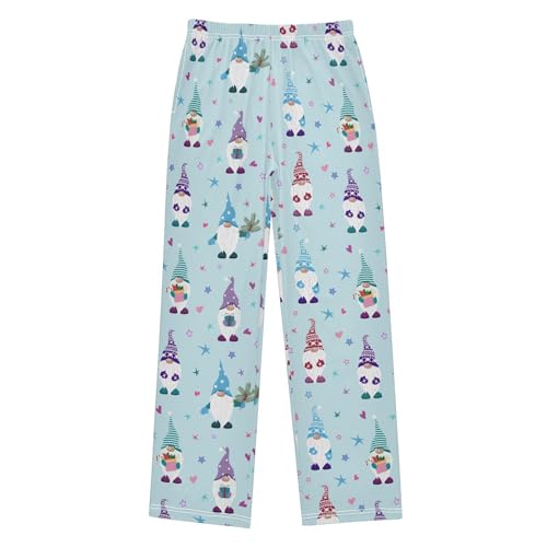 Gnome Spruce Branch Boys Long Pants Soft Trousers Elastic Waist Kids Lounge Bottoms with Pockets S-XL