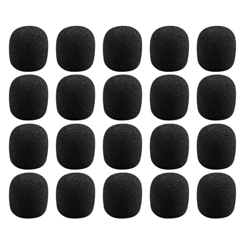 Zerodeko 80 esponjas antiviento para micrófono: funda de espuma para micrófono de diadema (orificio de aproximadamente 8 mm), para de solapa y lavalier.