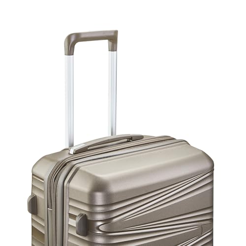 Four-Piece Trolley Case PP Material Family Suitcase Aluminum Trolley Mute Universal Wheels Double-Layer Explosion-Proof Zipper TSA Customs Lock 14 Inch + 20 Inch + 24 Inch + 28 Inch,Gold3