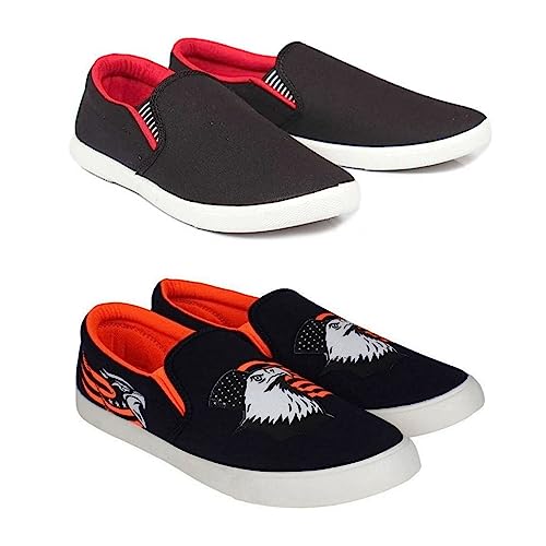 Image of HOTSTYLE Premium Casual Shoes Slip On Sneakers for Men |Combo Pack of 2|176