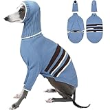 Winter Pullover Lurchers, Winter Mantel Windhund Pyjama Hundeweste Warm Greyhound Wintermantel Dog Jumper Hunde Schlafanzug für Winterliche Outdoor-Aktivitäten(Blau, L)