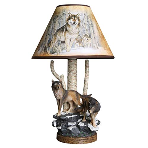 Uncle Sam LI Loup Animal résine Lampe de Table garçon Chambre Lampe de Chevet créatif lumière de Dessin animé