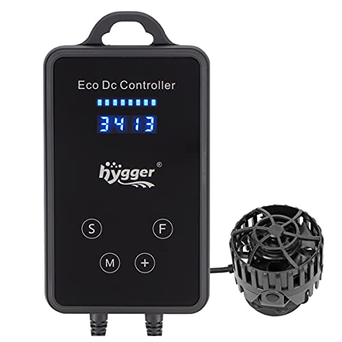 Hygger Quiet Magnetic Aquarium Wave Maker, 2600Gph Dc 24V Powerhead With Digital Led Display Controller, Submersible Water Inverter Circulation Pump For Fish Tank 26-55 Gallon #TOP12