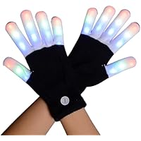 Sollee Guantes Luminosos para Adultos,Manoplas Intermitentes