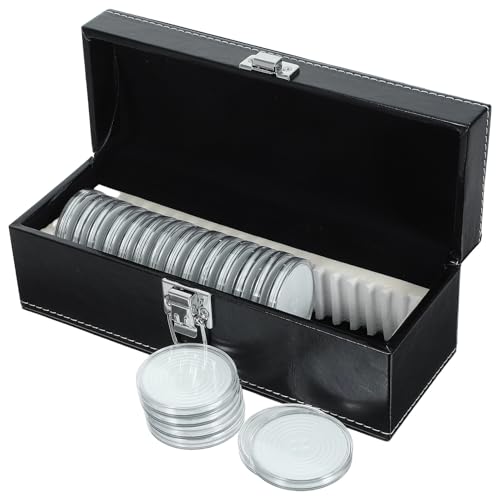 Boîte à pièces capsule 39 mm étui de rangement plastique transparent de numismatique anti-poussière