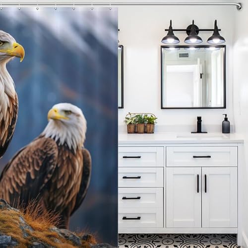 Rideau de douche imperméable en polyester lavable 183x183 cm