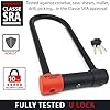 KRASER KR120L Robust U Lock Motorcycle, SRA Approved, Tested High Security, 120x310mm/4.7x12.2in ø18mm/0.7 Shackle Double Locking, Anti-Pick Lock, Heavy Duty Anti Theft U Lock for Moto Scooter Ebike #2