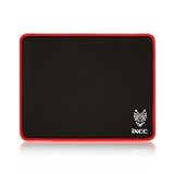 iXCC Gaming Mouse Pad/Mat with Smooth Silk Surface Stitched Edges, 13 × 10.2 × 0.2 Inches - Black with Red Edges