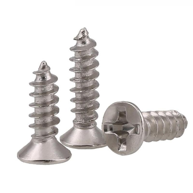 M2.5 M2.6 M3 M3.5 M4 Cross Phillips Countersunk Flat Head Self Tapping Screws Nickel-Plated Electronic Screws - (Size: M3x12mm, Color: 1000PCS)