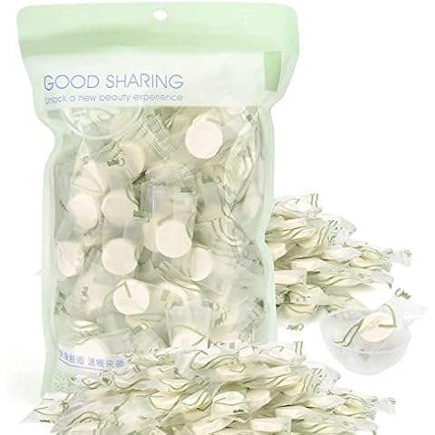 50 Pcs Facial Compressed Mask Paper, Natural Face Cotton Mask Sheets With Mask Bowl, Perfect for Home, Hotel, Office, School, Travel, Camping Cover