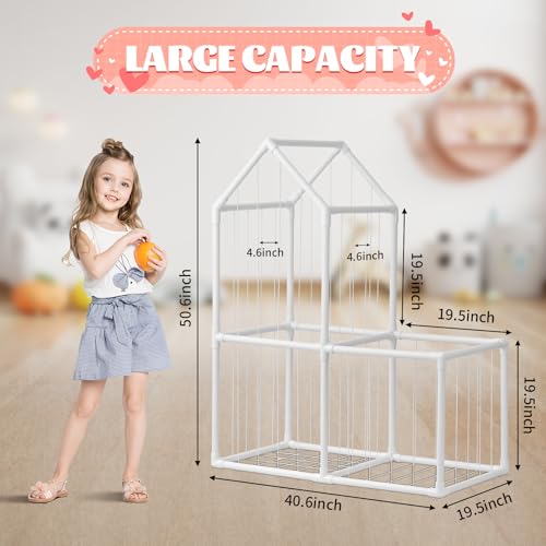 Stuffed Animal Storage,Large PVC Stuffed Animal Zoo Plushies Storage Plush Toy Organizer Stuffed Plush Holder for Kids Room Bedroom Playroom Nursery(White) Stuffed Animal Storage,Large PVC Stuffed Animal Zoo Plushies Storage Plush Toy Organizer Stuffed Plush Holder for Kids Room Bedroom Playroom Nursery(White) - Image 2