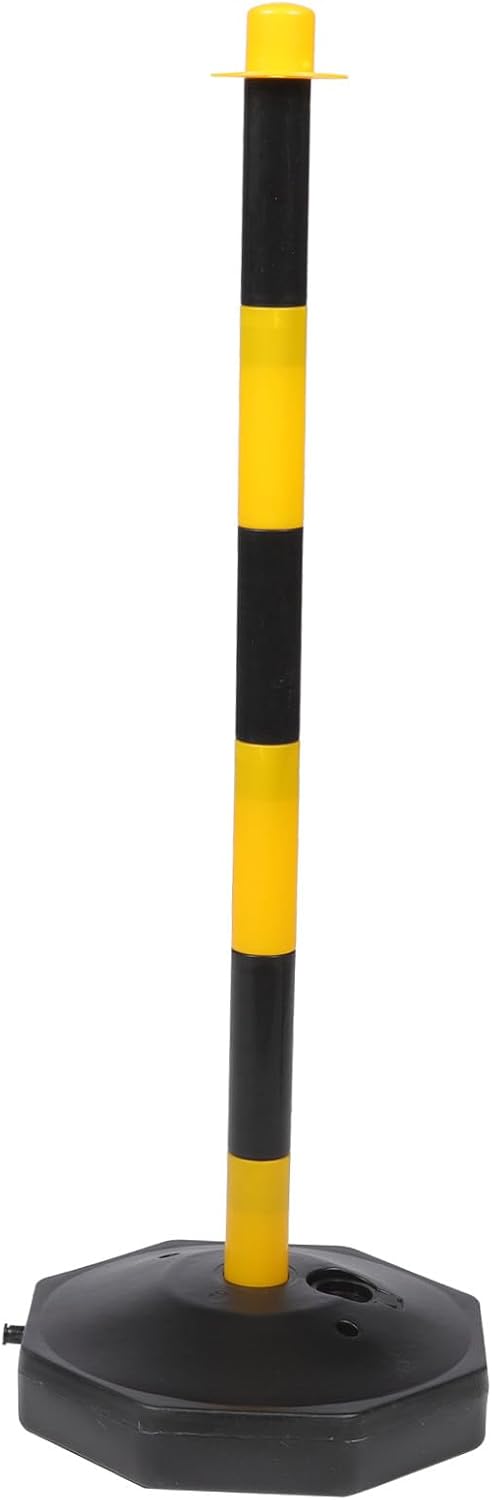 GANAZONO Traffic Delineator Post Cones with Fillable Base Elastic Column Water Fillable Warning Pile Safety Cone for Garage Parking Lot