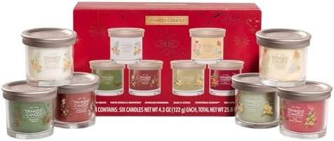 Yankee Candle Variety Pack, 6 Premium Soy Wax Blended Scented Can...