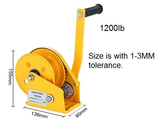WEIMALL（ウェイモール） ハンドウィンチ 手動ウィンチ ワイヤータイプ 手巻き 1200LBS 544kg : pickupplazashop - 通販 - Yahoo!ショッピング
