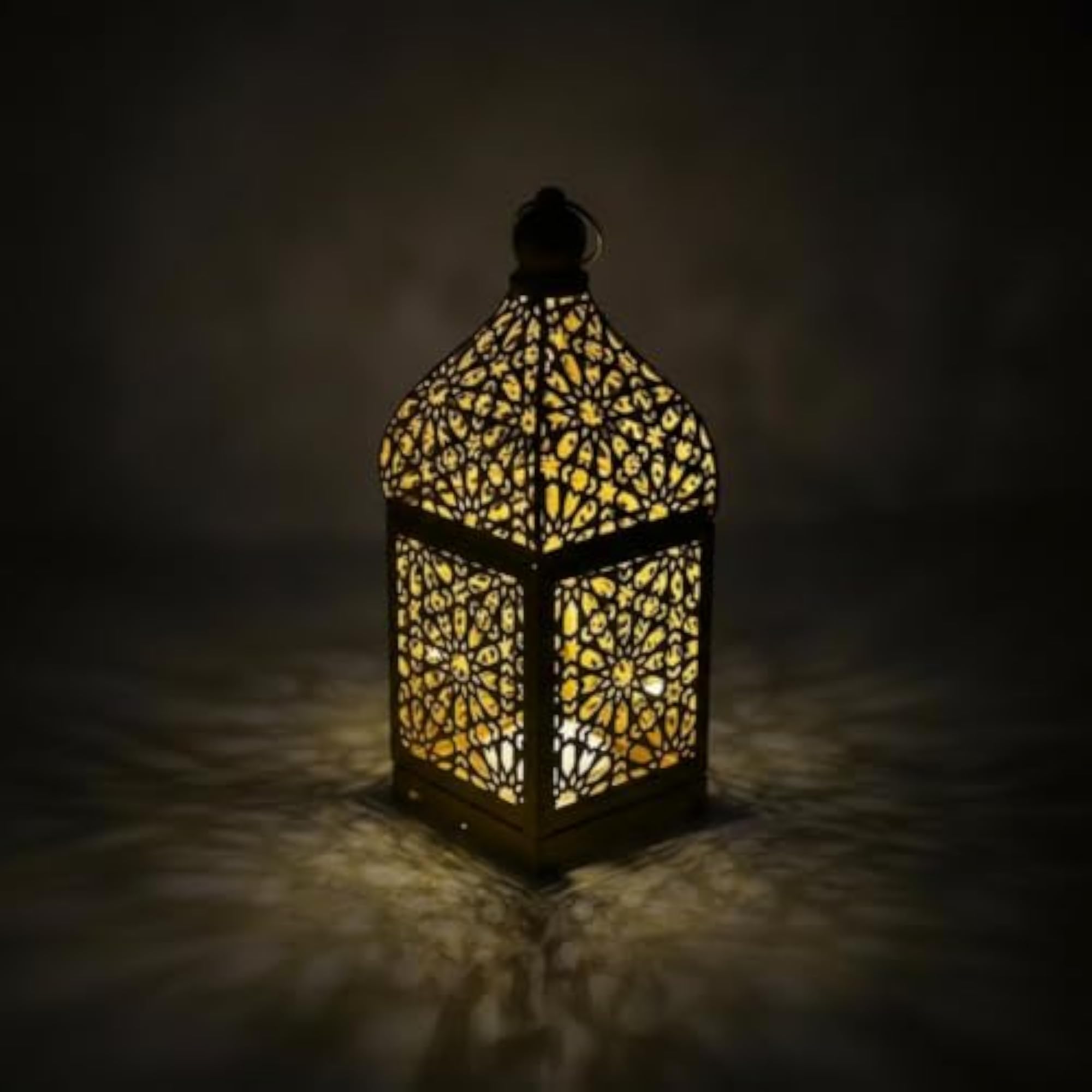 Geometric Patterned Table Lantern for Festive Displays