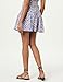 The Drop Women's Rosalia Smocked Waist Mini Skirt, Purple Paisley Print, L