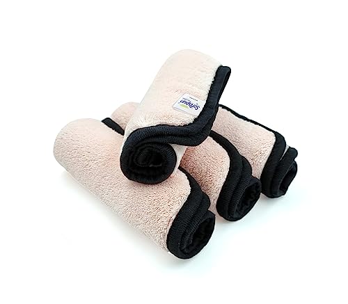 Image of SOFTSPUN Microfiber Hand & Face Wipes 280 GSM 20x30 Cms, 4 Piece Towel Set, (Light Pink) Super Soft & Silky for Hand, Face and Body - Hypoallergenic Sensitive Skin Wipes & Washcloths.
