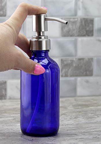 image for Cornucopia Brands Cornucopia 8oz Cobalt Blue Glass Bottles w/Stainless