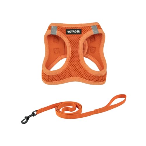 Image of Voyager Step-in Pet Harness - All Weather Mesh, Adjustable Step in Harness for Cats and Dogs by Best Pet Supplies - 307S Orange, XXXS