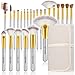 Make up Brushes, VANDER LIFE 24pcs Premium Cosmetic Makeup Brush Set for Foundation Blending Blush Concealer Eye Shadow, Cruelty-Free Synthetic Fiber Bristles, Travel Makeup bag Included, Champagne