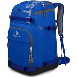 SEMSTY Ski Boot Bag, 55L/70L Waterproof Ski and Snowboard Boots Travel Backpack for Skis, Snowboard, Ski Helmet, Goggles, Gloves & Accessories