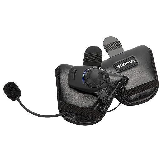 Sena SPH10H-FM-01 Motorcycle Bluetooth Stereo Headset and Intercom with Built-in FM Tuner for Half Helmets, Black