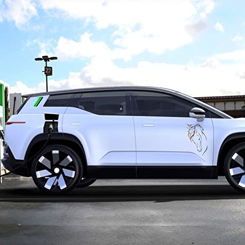 iSpchen Autoaufkleber,5 Stück 3D Pferd Tier Aufkleber Personalisierte Karosserie Aufkleber Motorhaube Dekorative Aufkleber Auto Tuning Styling Selbstklebende Vinyl Aufkleber,17 * 10,5cm