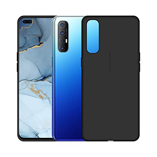 Image of Case Creation Luxurious OG Series for Reno 3 Pro Case Cover,Anti-Dirty Slim Case Frosted Matte Cute Candy TPU Raised Bezel (Splash of Color) Back Cover for Oppo Reno 3 Pro -Black