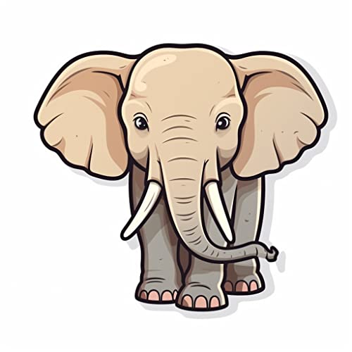 Image of Yoonek Graphics Elephant Vinyl Decal Sticker for Car Window, Laptop, and More. #1921Option5-4