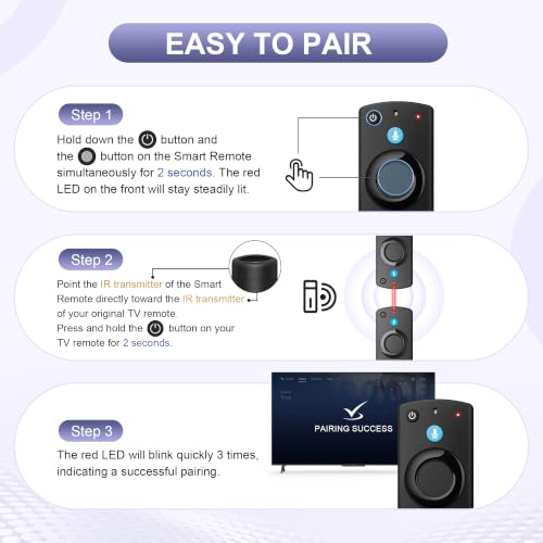 Image of Replacement Remote for Amazon Fire Series, TV Stick (HD, 4K, 4K Max, Lite), for Stick (2nd Gen /3rd Gen), Fire TV Cube and Omni, Insignia, Toshiba, Pioneer Smart TVs with Voice Control