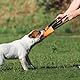 Bull Fit Bungee Beisswurst für Hunde, 30 cm, mit Zwei Schlaufen - Sehr Robustes Hundespielzeug zum Training, Tauziehen und Zerrspiele - Aus hochwertigem Feuerwehrschlauch handgefertigt, orange