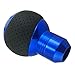 Abfer Leather Shift Knob 5 Speed Car Gear Shifter Knobs Round Stick Shifting Lever Fit for Most Vehicle, Blue