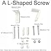 BE-TOOL 1 Set Standing Bidets Mounting Screw Kit, Toilet Fixing Set Cover Cap and Extension Plug, Mounting Set for Standing Toilets Standing Bidets and Bathroom Shelves (A)