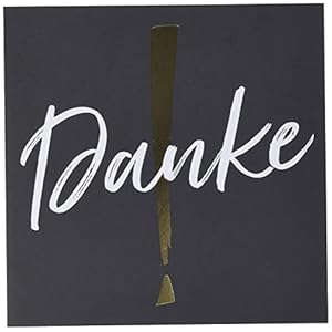 Perleberg Geburtstagskarte Danke – Black&Gold Collection – Dankes-Karte zum Geburtstag – Geburtstagskarten mit Umschlag…