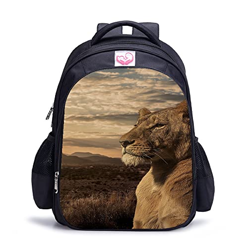 Sac à dos Lion 16 pouces pour école et voyage de dimensions 41x28x12 cm