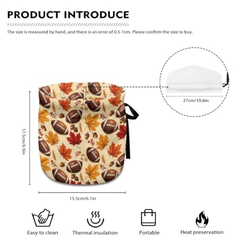Image of Fall Tea Cozy Insulated Kitchen Kettle Cover Football Tea Pot Dust Covers for Keeping Warm Home Kitchen Decor for Party