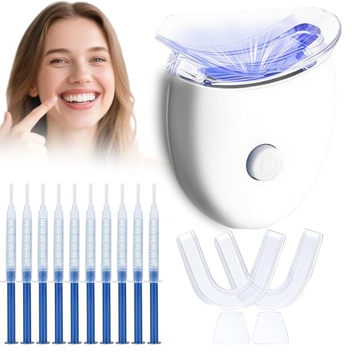 Kit blanqueamiento dental Profesional,10 Piezas Gel blanqueador,Incluye dos bandejas,Teeth whitening efectivo,Uso doméstico fácil,para Dental Limpieza y una Sonrisa Más Blanca
