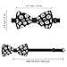 RIMENCH Youth Bow Tie Adjustable Length Bow Ties Handmade Bow Ties for Wedding, Tuxedo, Party, Dress up Fashion Floral Chamomile Or Daisy Flowers Black Bow Ties