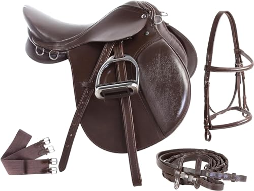 Selle de cheval en cuir tout usage (siège 30,5 cm à 45,7 cm)