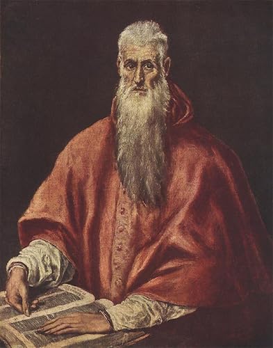 Toile Saint Jérôme El Greco tableau classique abstrait de décoration murale chambre 60x90