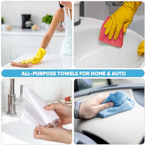 Image of AIDEA Microfiber Cleaning Cloth-165 Sheets 3 Roll,Cleaning Rags 11x9 inch Brown