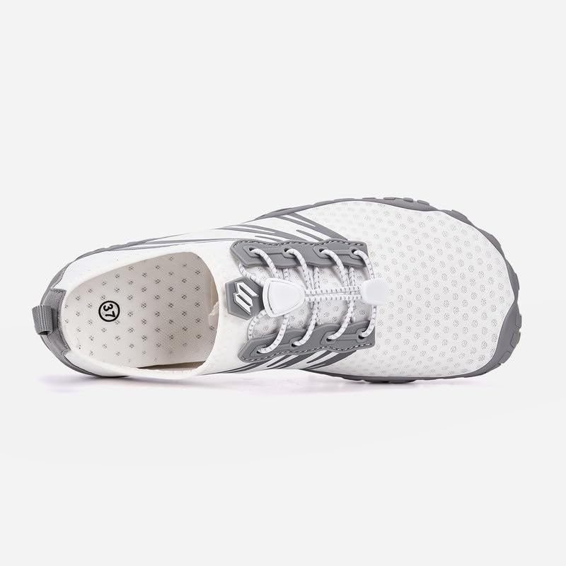 Image of Hike Barefoot Water Shoes for Women Men Footwear, Quick Dry Wide Toe Box Pro Beach Swim Athletic Sports Shoes, Non-Slip Lightweight Aqua Shoe for Pool Hiking Walking Kayaking Diving Surfing