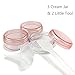 MEACOLIA Travel Size Toiletries Containers 10 Pack Travel Bottles Set Cosmetic Makeup Liquids Travel Container TSA Approved Leak Proof BPA Free Refillable Plastic Clear Empty Pink