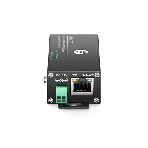 Mini Industrial Unmanaged 10/100/1000Base-T RJ45 to 1000Base-T SFP Converter, SM & MM Auto-MDI/MDIX LFP -30 to 75°C