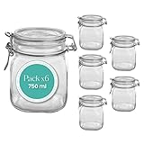 PACK DE 2 BOTES DE CRISTAL CON TAPA HERMETICOS: Pack de 2 Tarros de cristal de 5000 ml de capacidad contiene cierre hermético y rapido ideal para hacer kombucha, almacenar alimentos, hacer conservas de la huerta vidrio resistente.