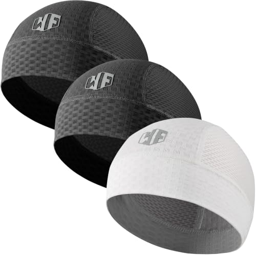 Image of WTACTFUL 3-Pack Breathable Mesh Skull Cap Helmet Liner for Men Women Summer