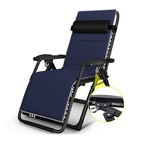 Chaise de jardin inclinable pliable zero gravity avec support d'oreiller cervical - 2