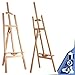 Produktbild Künstler Staffelei - Professionelle Studio Staffelei A-Frame Floor Standing Staffelei Stativ für Malerei und Skizze, Künstler - Kiefer Holz - höhenverstellbar