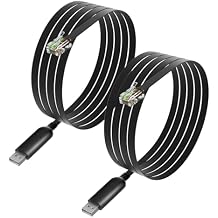 6.5ft USB to RJ12 Cable 6P4C RS232 Serial Cable with FTDI-FT232 Chip Adapter Cord for APC PDU UPS 940-0144 940-0144A 2