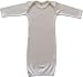 Earth Elements Baby Long Sleeve Gown 0-3 Months White
